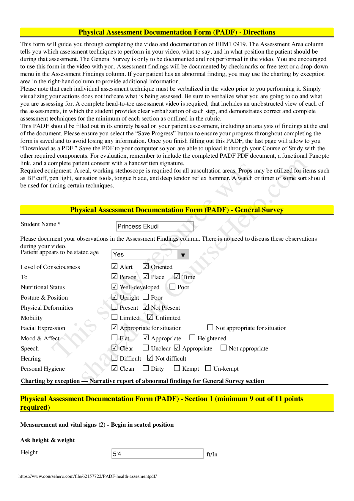 Preview image for C349 PADF health assesment